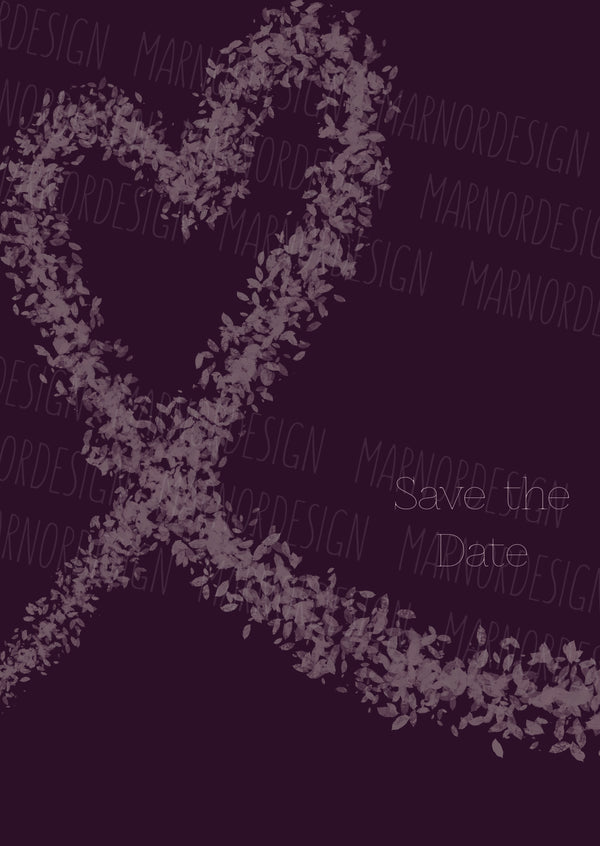 Wedding Concept - HeartLeaves Burgundy (Print@Home)