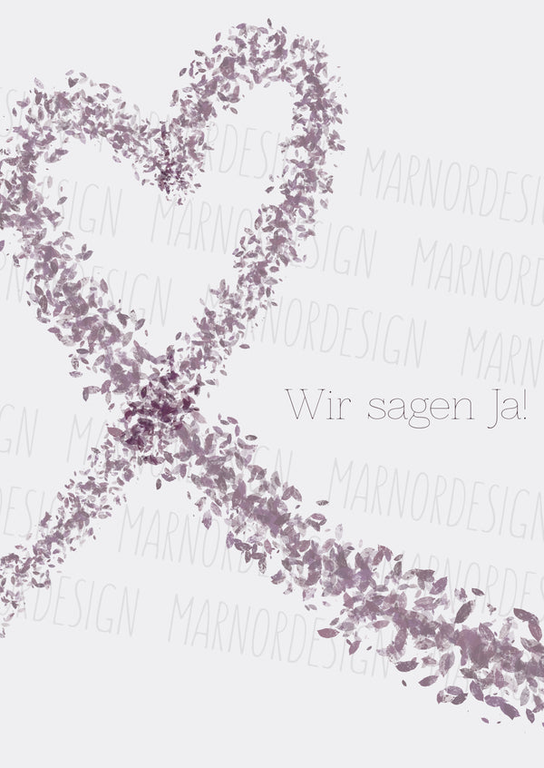 Wedding Concept - HeartLeaves White (Print@Home)