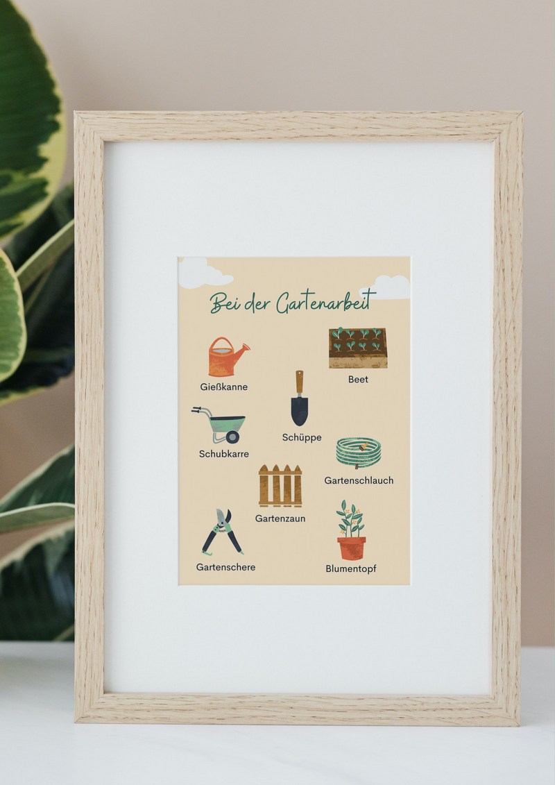 Digitales Poster - "Bei der Gartenarbeit" (Print@Home)